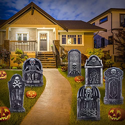 Halloween Tombstone Yard Decorations - 6 Pack
