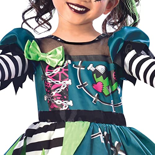 amscan Monster Miss Halloween Costume Kit - Toddler 3-4, Multicolor - 1 Set