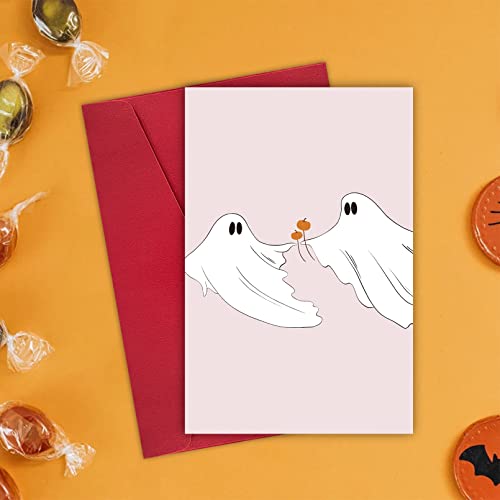 Cute Halloween Card, Funny Halloween Anniversary Card, Humorous Ghost Card, Halloween Love Card for Wife Her Him...