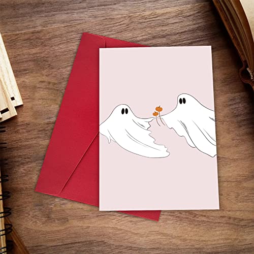 Cute Halloween Card, Funny Halloween Anniversary Card, Humorous Ghost Card, Halloween Love Card for Wife Her Him...