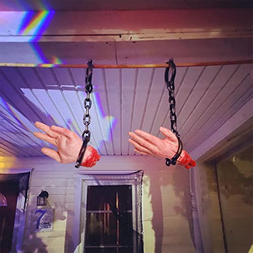 Fashionclubs Halloween Terror Severed Hand Leg Heart Props Set, Fake Bloody Scary Chopped Body Part Horror Haunted Halloween Decoration Prank Props