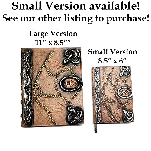 Damian Black Hocus Pocus book of spells prop - spellbook halloween decoration latex necronomicon costume notebook journal (Full Book with Pages)