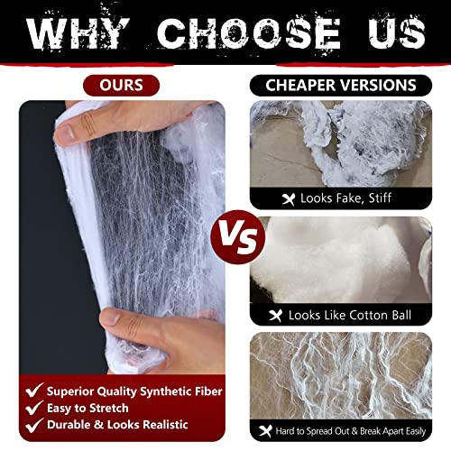 Spooky 900 sqft Spider Web Decorations + 30 Fake Spiders