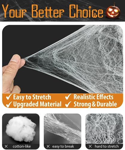 Spider Webs Halloween Decorations - 1200 sqft