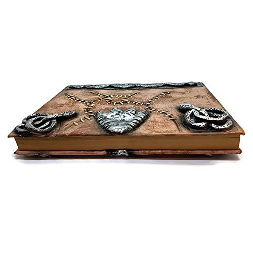 Damian Black Hocus Pocus book of spells prop - spellbook halloween decoration latex necronomicon costume notebook journal (Full Book with Pages)