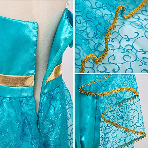Vintage Arabian Princess Dress - Teal, 9-10 Years