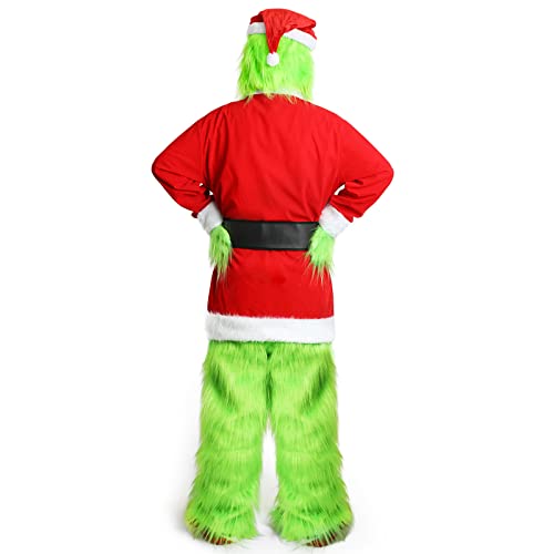 Green Monster Costume: Adult Santa Claus Outfit