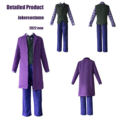 Adult Joker Suit Clown Cosplay Costume - X-large