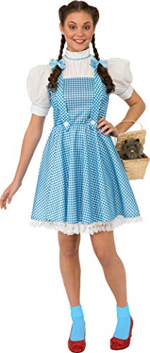 Rubie's womens Wizard of Oz Dorothy Dress and Hair Bows Adult Sized Costumes, Blue/White, Large US