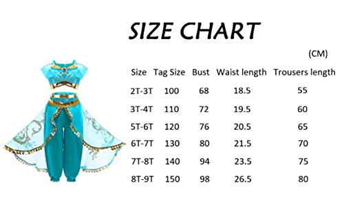 Arabian Princess Costume for Girls Halloween Dress Up