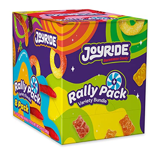 JOYRIDE Keto Gummies, Variety Pack – Keto Candy with Low Sugar & Low Net Carbs – Low Calorie Snacks – Vegan Gummy Candy with no Sugar Alcohols (Pack of 8)