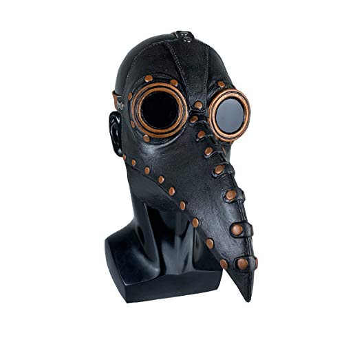 Stegosaurus Plague Doctor Bird Mask Long Nose Beak Cosplay Steampunk Halloween Costume Props Latex Material