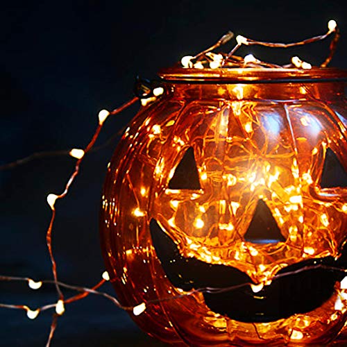 Twinkle Star, 3 Inches Indoor Outdoor, LED String Light Dimmable Control Starry Black Wire Lights Home Lighting Bedroom Wedding Christmas Party Decoration, Orange