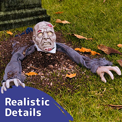 PREXTEX Halloween Hanging Zombie and Groundbreaker Decoration for The Best Halloween Decorations Zombie Outdoor Prop with Flowing Robe