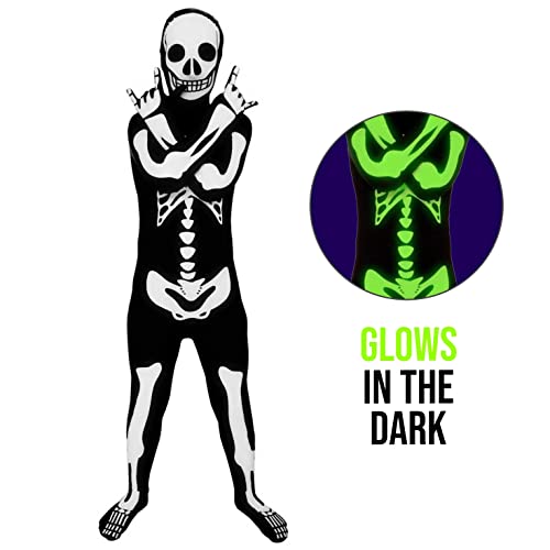 Morphsuits Skeleton Costume for Kids, Kids Skeleton Costume, Boys Skeleton Costume, Stick Figure Costume for Boys, Glow in the Dark Skeleton Costume Kids, Girls Skeleton Costume M