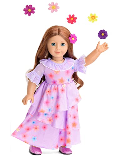 sweet dolly 18 Inch Doll Clothes Mirabel Isabella Costume Accesories Magic Costume Flowers Princess Dresses for 18" Doll