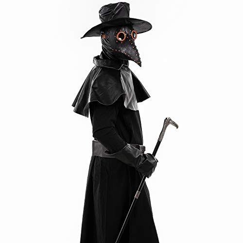 Stegosaurus Plague Doctor Bird Mask Long Nose Beak Cosplay Steampunk Halloween Costume Props Latex Material