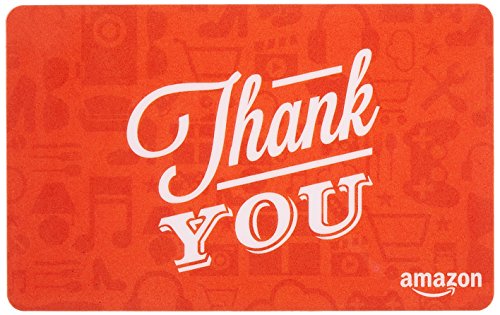 Amazon.com Gift Card in a Black Gift Box (Thank You Icons Card Design)