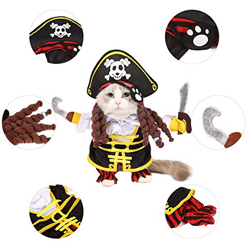 Spooktacular Creations Pet Halloween Pirates Cat Costume (Medium)