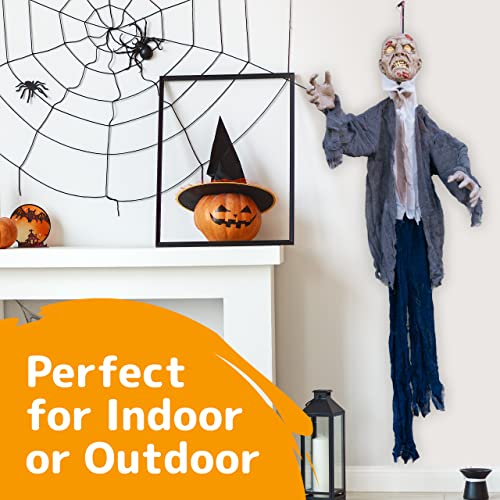 PREXTEX Halloween Hanging Zombie and Groundbreaker Decoration for The Best Halloween Decorations Zombie Outdoor Prop with Flowing Robe