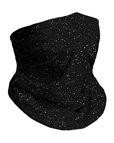 INTO THE AM Black Paint Splatter Breathable Neck Gaiter Masks Half Face Cover Wrap Cool Mask Bandana Festival Rave Balaclava Scarf