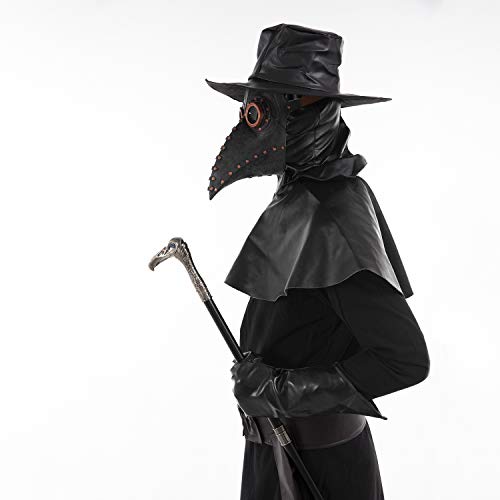 Stegosaurus Plague Doctor Bird Mask Long Nose Beak Cosplay Steampunk Halloween Costume Props Latex Material