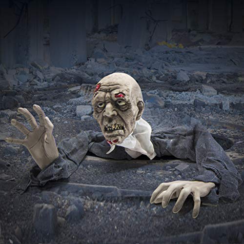 PREXTEX Halloween Hanging Zombie and Groundbreaker Decoration for The Best Halloween Decorations Zombie Outdoor Prop with Flowing Robe