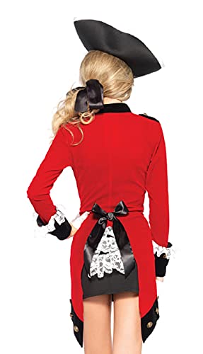 Leg Avenue Women's Rebel Coat, Red/Black, Small