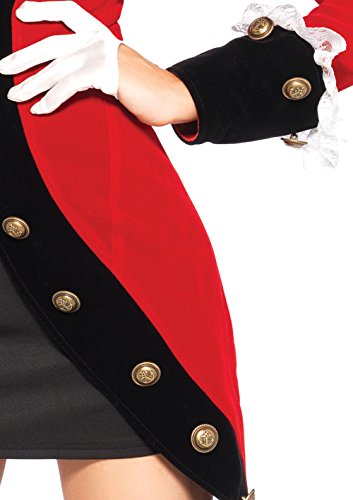 Leg Avenue Women's Rebel Coat, Red/Black, Small