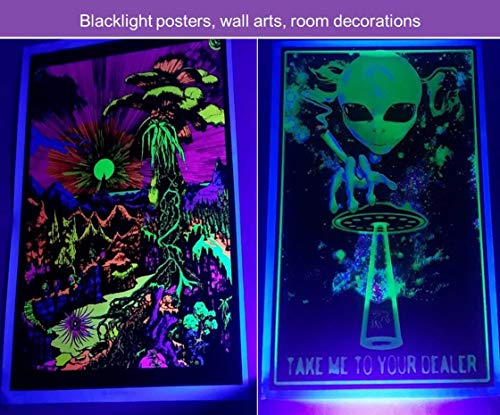 Wennyn LED Black Light, 10W USB Compatible UV LED Blacklight Tube for Black Light Bulb Replacement, Glow in The Dark, Halloween, Blacklight Posters, Black Light Parties, Fluorescent Glow