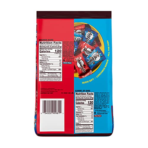 ALMOND JOY and MOUNDS Assorted Flavored Candy Party Pack, 32.1 oz