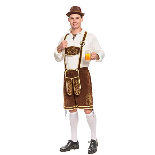 Spooktacular Creations Men’s German Bavarian Oktoberfest Costume Set for Halloween Dress Up Party and Beer Festival (X-Large)