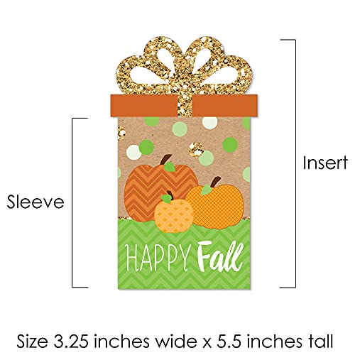 Big Dot of Happiness Pumpkin Patch - Fall, Halloween or Thanksgiving Party Money and Gift Card Sleeves - Nifty Gifty Card Holders - Set of 8