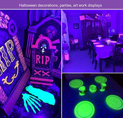 Wennyn LED Black Light, 10W USB Compatible UV LED Blacklight Tube for Black Light Bulb Replacement, Glow in The Dark, Halloween, Blacklight Posters, Black Light Parties, Fluorescent Glow