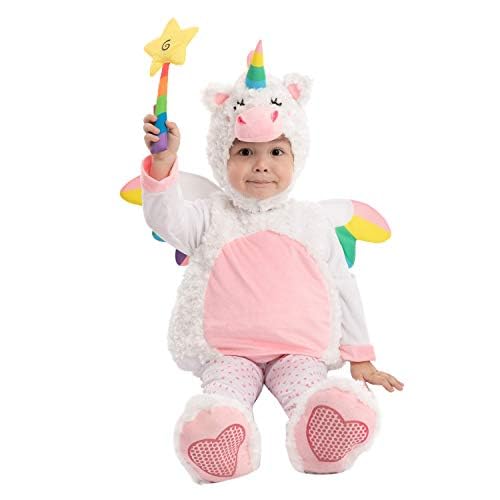 Spooktacular Creations Cute Lil’ Baby Unicorn Costume with Wings and Star Wand for Halloween Dress Up Party, Cosplay Party (12-18 Mos)
