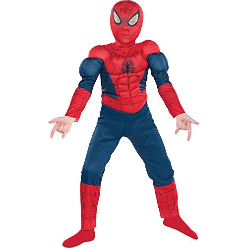 Suit Yourself Classic Spider-Man Halloween Muscle Costume for Boys, Marvel Comics, Size Small 4-6, Includes Headpiece