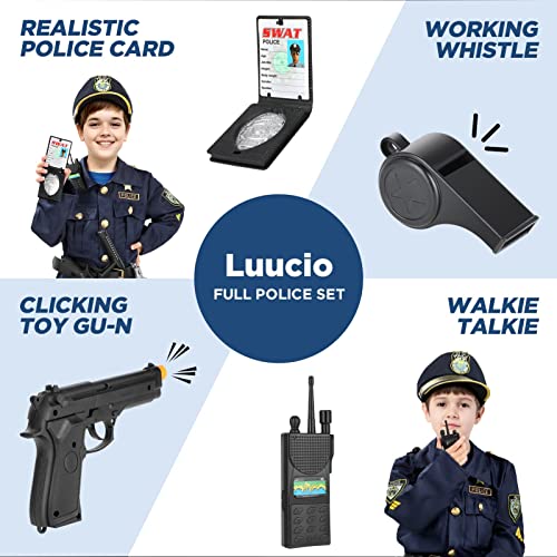 Luucio Police Officer Costume for Kids, Police Costume for kids, Role Play Kit for Boys Girls