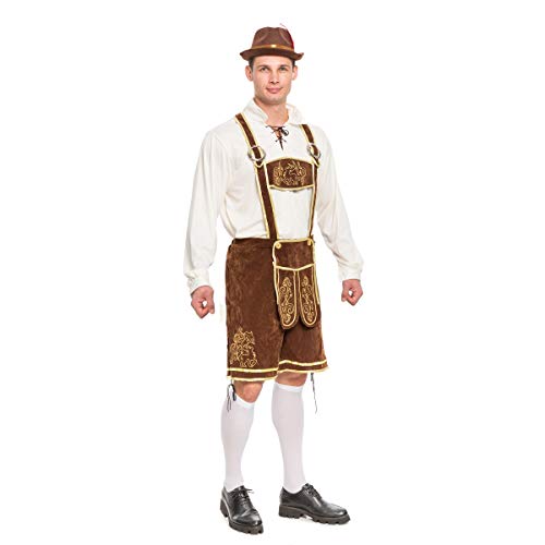 Spooktacular Creations Men’s German Bavarian Oktoberfest Costume Set for Halloween Dress Up Party and Beer Festival (X-Large)