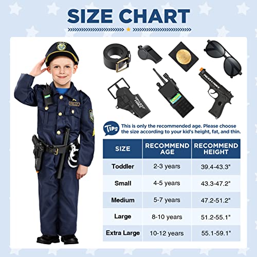 Luucio Police Officer Costume for Kids, Police Costume for kids, Role Play Kit for Boys Girls