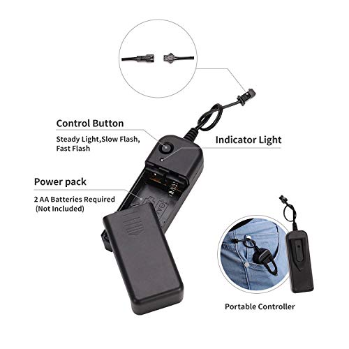 Sago Brothers Halloween Mask, LED Light Up Mask, Scary Mask for Carnival, Halloween Costumes Gifts for Men Women Boys Girls, Blue