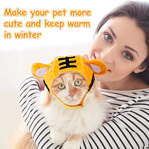 11 Pcs Pet Hats Cat Dog Costume Hat Bunny Ears Banana Sunflower Fruit Pineapple Pumpkin Hats Cat Lion Mane Panda Costume Cat Party Accessories Headwear for Small Puppy Dog Cats Kitten