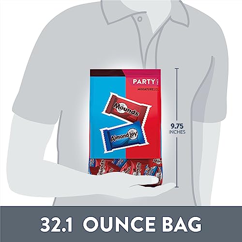 ALMOND JOY and MOUNDS Assorted Flavored Candy Party Pack, 32.1 oz