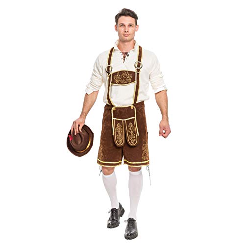 Spooktacular Creations Men’s German Bavarian Oktoberfest Costume Set for Halloween Dress Up Party and Beer Festival (X-Large)