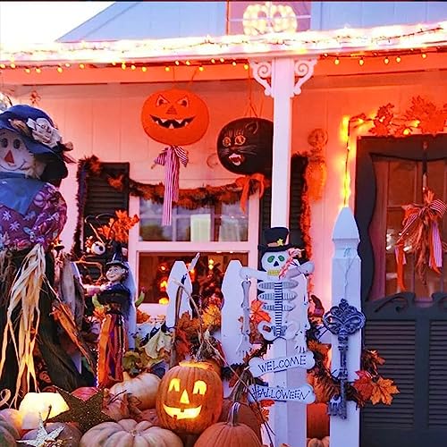 JMEXSUSS 600 LED Halloween Lights Outdoor Waterproof, 8 Modes Orange String Lights Plug in Orange Halloween Tree Lights for Room, Fireplace, Party, House, Yard, Halloween Thanksgiving Decorations