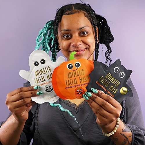 SpaLife Animated Halloween Sheet Mask Pumpkin, Ghost, Bat Bundle