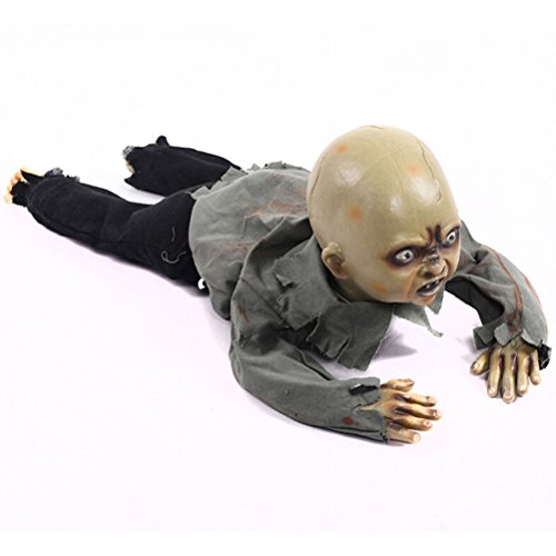 BESTOYARD Halloween Decoration Crawling Zombie Creeping Zombie Props Horror Bloody Haunted House Yard Scary Decorations with Battery Operated Control
