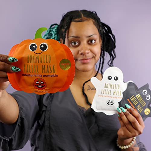 SpaLife Animated Halloween Sheet Mask Pumpkin, Ghost, Bat Bundle
