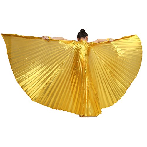 MUNAFIE Halloween Costumes Belly Dance Isis Wings for Children Kids White