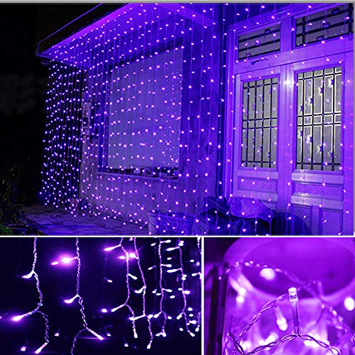 Twinkle Star, 6 Inches Indoor Outdoor, LED String Light for Christmas Wedding Party Home Garden Bedroom Outdoor Indoor Wall Decoration (Purple)