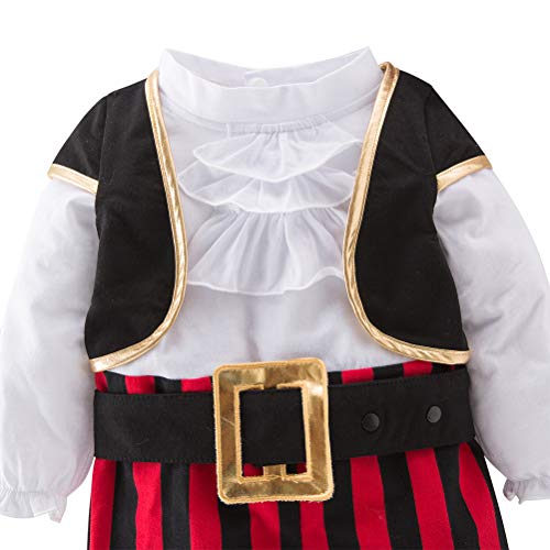 May's Baby Boys Captain Infant Costumes Cap Stinker Pirate Costume 4pcs Set